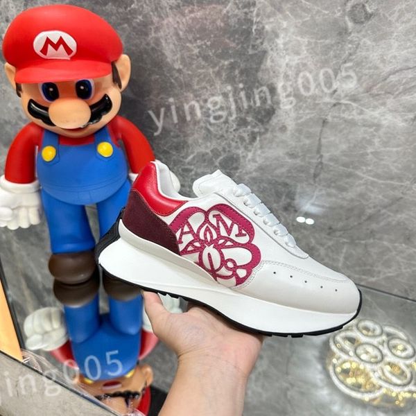 

new luxury designers sneaker casual shoe sole white black leather womens espadrilles mens high-quality lace up trainers sneakers size 35-46
