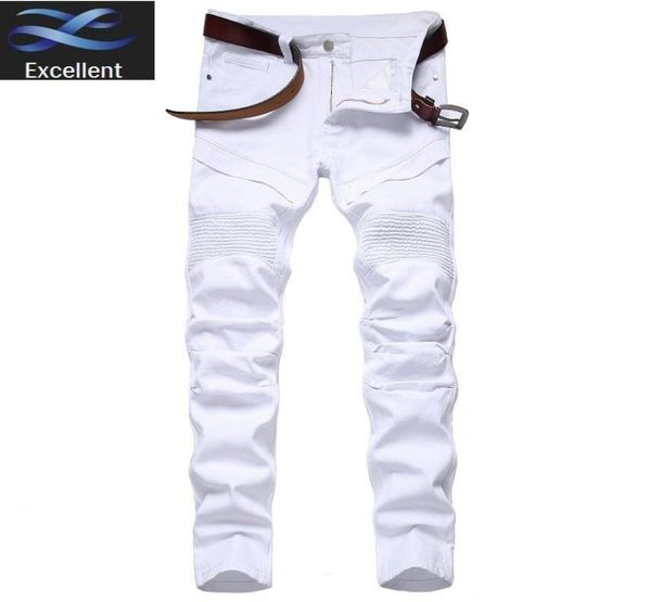 

for white 2021 men mens clothing leopard patchwork rivet slim jeans light holes ripped skinny stretch denim pants trousers8669711, Blue