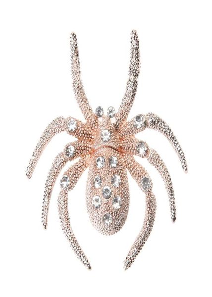 

new women spider brooch enamel pins scarf dress accessories diamante spilla clear crystal special brooch exquisite corsage9417928, Gray