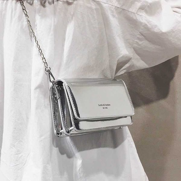 

shoulder bags mbti square women 2023 new fashion silver bolso mujer chain crossbody female y2k daily shopping sac a main 230426