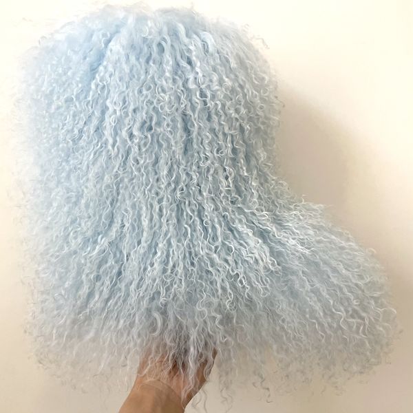 

boots fashionmongolian fur women's snow winter warm women's shoes bottes de neige f 230714, Black