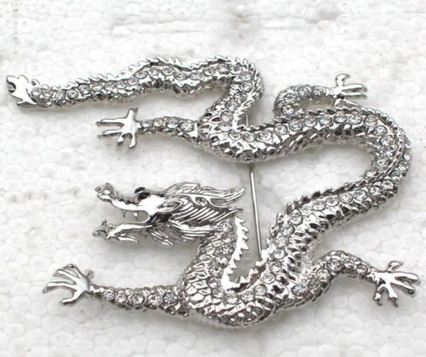 

12pcslot whole crystal rhinestone dragon brooches fashion costume brooch pin jewelry gift c3439016015, Gray