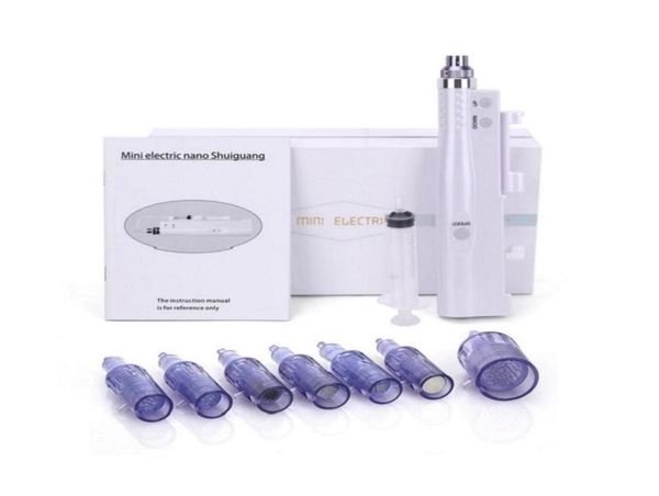 

mesotherapy gun micro needle therapy pen dermapen stamp anti aging wrinkle removal facial skin care beauty machine9953439, Black;white