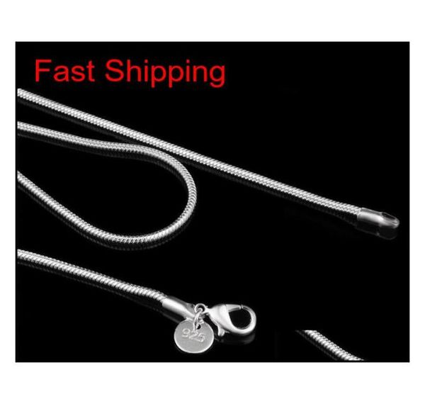 

2mm 925 sterling silver chain necklace 16 18 20 22 24 inch chains designer necklace jewelry whole qylguc nana shop4589178