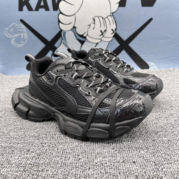 

luxury shoes fashion 3xl men women casual sneakers trainers designer breathable comfortable lace-up male female sports shoes 36-44, Black