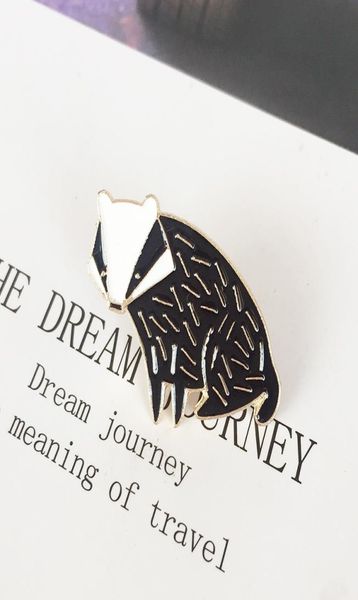 

raccoon animal black white cute personality brooch creative decorations denim lapels special gifts for children pins9268628, Gray