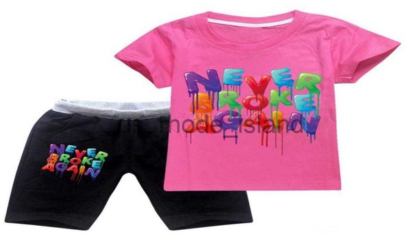 

t-shirts boys girls clothing sets younboy t shirt and knee shorts never broke again outfits for kids 314 years2482304 x0714, Blue
