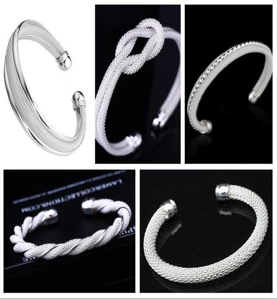 

bracelets jewelrybracelets 925 sterling sier fashion charms bangle bracelet retro vintage mixed styles jewelry for women christmas8989282, Black