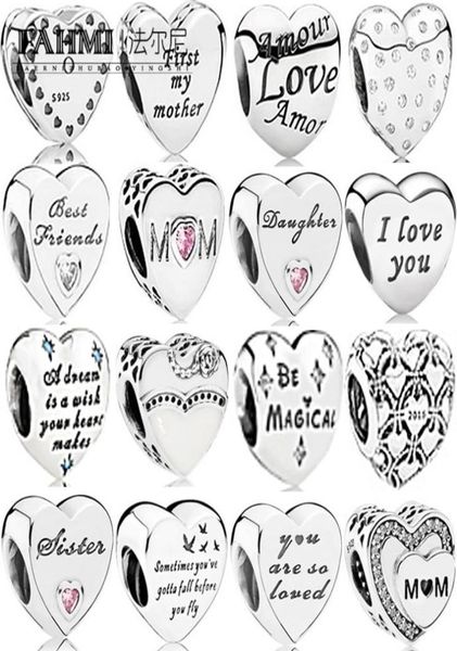 

fahmi 100 925 sterling silver 11 charm words of magical bead forever friendship our special day sister039s love of dom tr7127623, Black