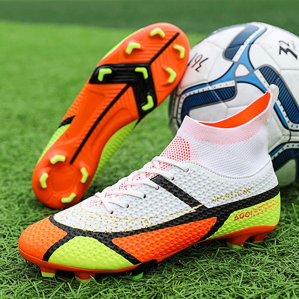 

dress shoes mens professional soccer cleats grass long spikes women soccer cleats outdoor sports training lawn football sneakers 230714, Black