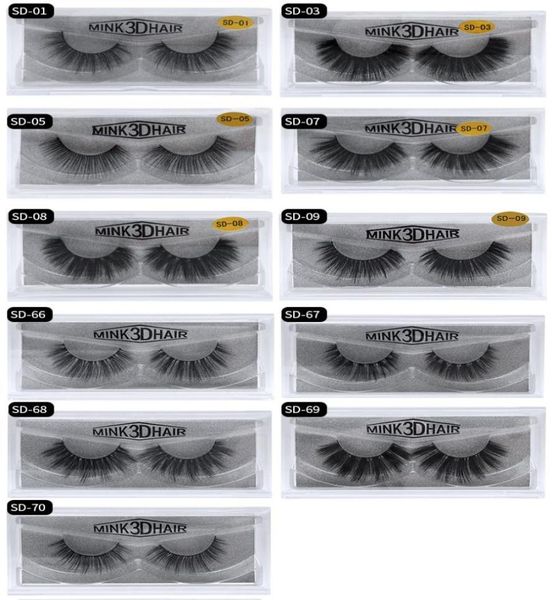 

drop mink 3d hair eyelashes handmade reusable thick natural long fake lashes mink 20 models available eyelashes extension3443166