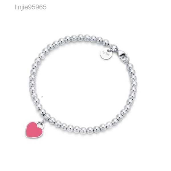 

beaded charm bracelets for women 925 sterling silver red pink blue green charms designer jewelry lady gift with original bag 12222, Golden;silver