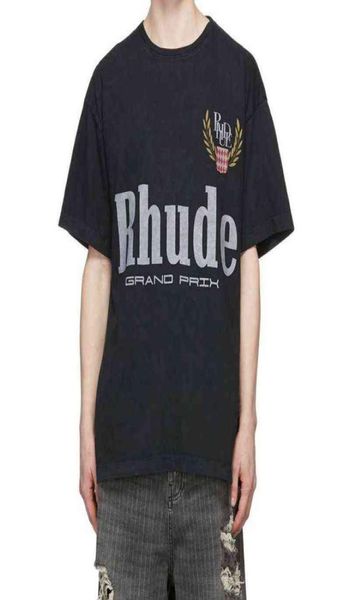 

gaojie chaopai american grand prix lettered printed men039s casual round neck cotton short sleeve tshirt8874257, White;black