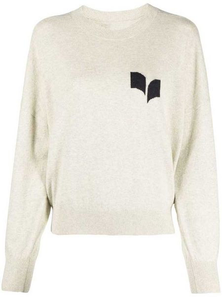 

designer sweaters autumn and winteraw22 new women's is classic round neck wool cotton blended knitwear women's pullover sweater, White;black