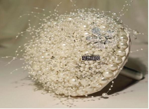

super luxury wedding bouquet flowers crystals rhinestones beading artificial bridal bouquet satin flowers garden church beach wedd6139034