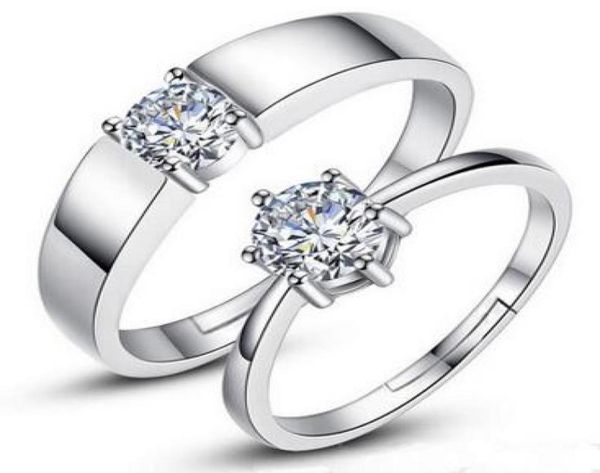 

wedding ring 925 sterling silver women rings with big good crystal for couples fashion new arrival bohemian jewelry 10pcs 4114264