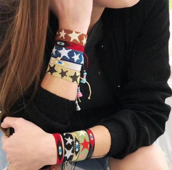 

shinus boho miyuki star bracelet whole friendship jewelry delicas pulseras mujer moda gold miyuki bracelet women handwork9071802, Golden;silver