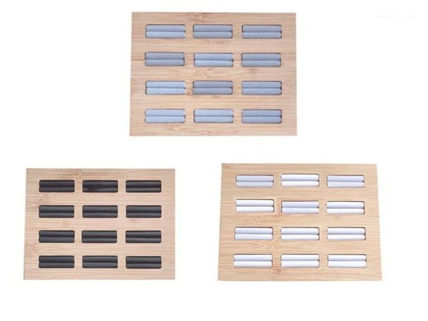 

jewelry pouches bags bamboo wood stand tray ring showcase108812104, Pink;blue