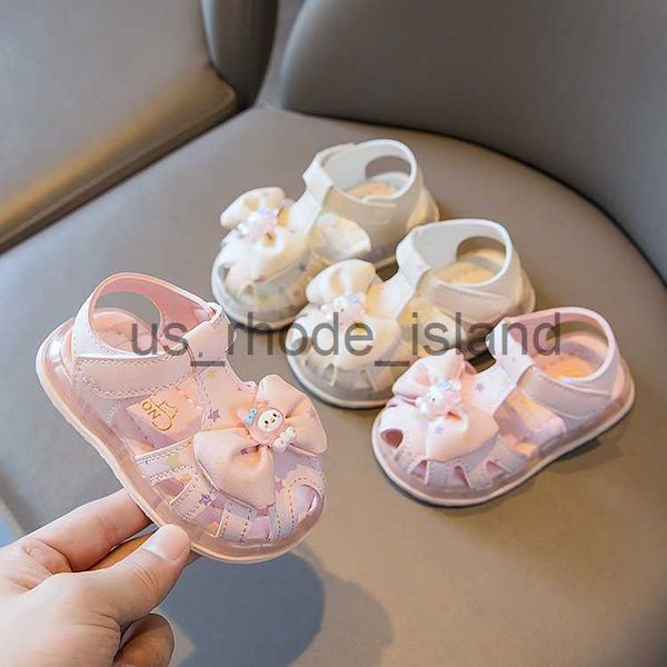 

athletic outdoor 2023 summer style baby girls sandals soft sole cute butterfly-knot princess shoes toddler first walkers kids beach shoes x0, Black