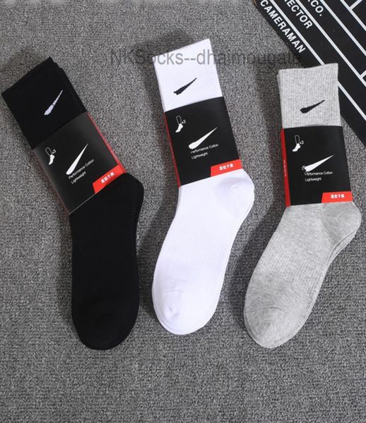 

fashion sports men039s socks classic hook brand medium tube solid men women basketball sweat absorbing breathable short boat so8786608, Black