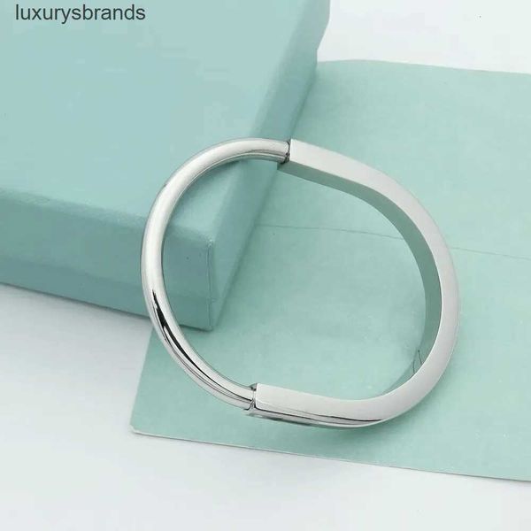 

titanium steel bangle designer lock bracelet silver rose gold bracelets for women jewelry with velvet bag, Black