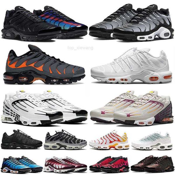

2023 tns 3 running shoes tn utility maxss plus terrascape triple clean white mica green atlanta dusk grey orange sunburn metallic silver wom, Black