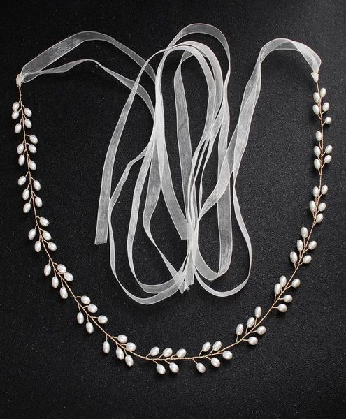 

gold wedding sashes 2019 new luxury rhinestone pearls belt wedding dress accessories belt 100 handmade bridal sashes prom party 9258173, White