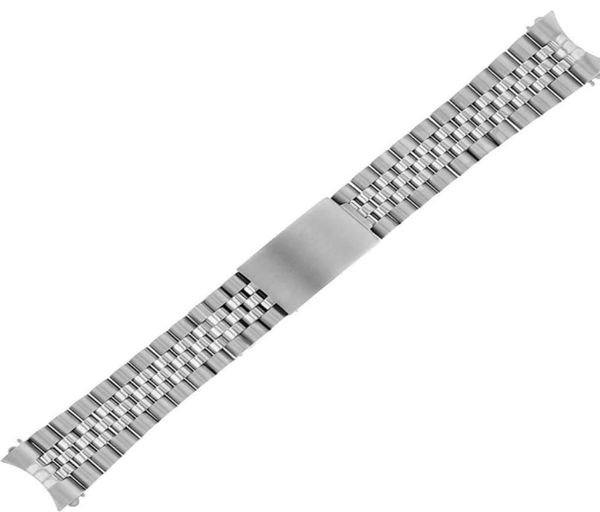 

watch bands 316l 20mm stainless steel jubilee bracelet strap band fit1670384, Black;brown
