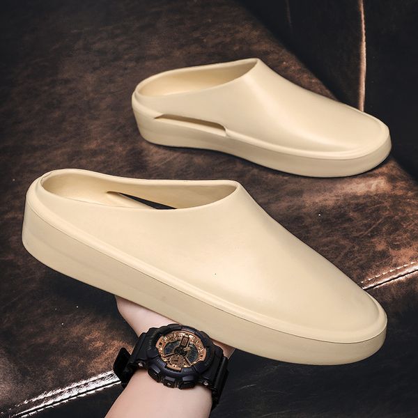 

slippers summer high-quality rubber and plastic eva couples slip-on casual shoes slippers men house slippers men 230713, Black