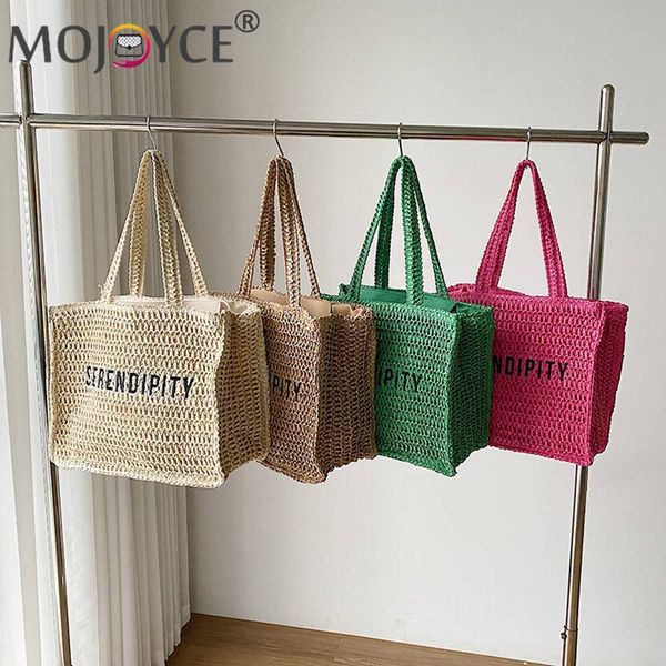 

evening bags large capacity underarm bag women shoulder summer straw hobo purses casual weave armpit beach for vacation 230714