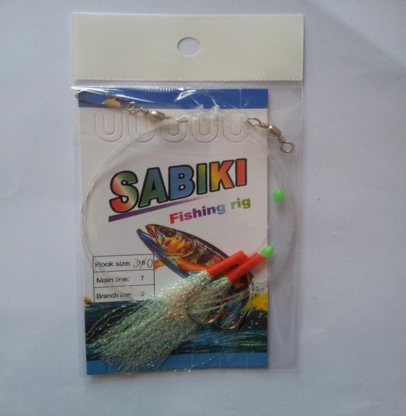 

lure trolling fishing flasherl rigs crytal hair rigs hooks01287100