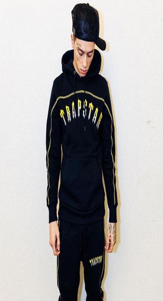 

men's tracksuits hoodie hoody men woman hip hop streetwear towel gradient embroidery golden strip fleece pullovers 2211059847318, Gray