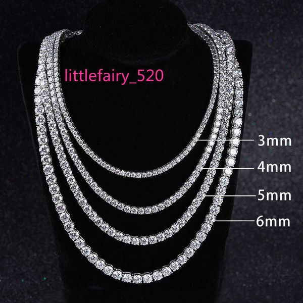 

pendant necklaces starsgem hips hops shining necklaces choker 925 sterling silver punk chunky tennis chain moissanite necklace