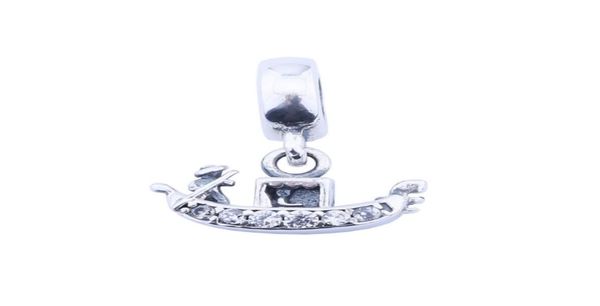 

antique 925 sterling silver venice gondola dangle charm pendant beads for women winsome bracelets jewelry making accessories2757895, Black