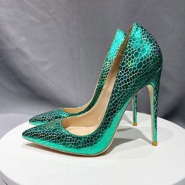 

fasion red bottoms shoes new green printed women pointy toe high heels red soles slip on shoes formal celebrity ladies dress stiletto pumps, Black