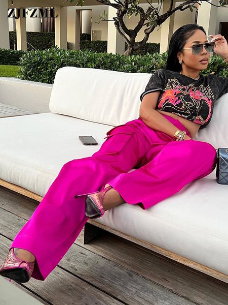 

women's pants capris y2k streetwear women high waistline multiple pockets long pants casual wide legs capris ins 230714, Black;white