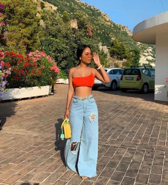 

bkld jean pants for women 2020 streetwear fashion hole boyfriend jeans for women autumn winter casual loose wide leg denim pants6156292, Blue