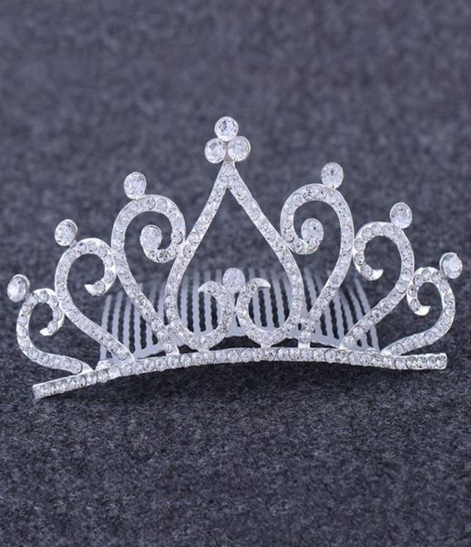 

diamond heart crown headband headdress crystal bride tiara comb wedding birthday pageant party fashion jewelry will and sandy8836771, Slivery;golden