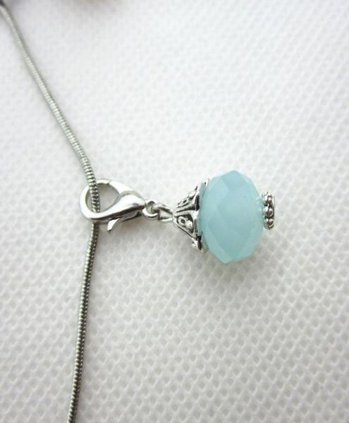 

selling 100pcs wathet blue month birthstone crystal dangle charms lobster clasp charms for glass floating lockets7606417, Bronze;silver