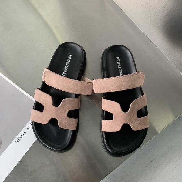 

oran luxury beach slide 2023 summer classic designer fashion second uncle slippers female outwear thick sole matsutake velcro h cool 26n1