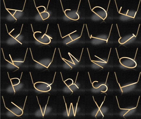 

personalized stainless steel az letter name initial gold silver plated stainless steel necklace pendant for girls gift3429232