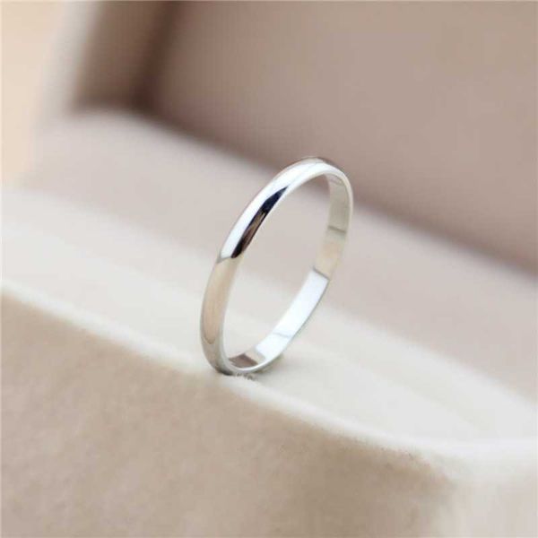 

plain ring arc smooth rose gold plated ring female titanium steel couple ring index finger ring tail ring ing, Silver