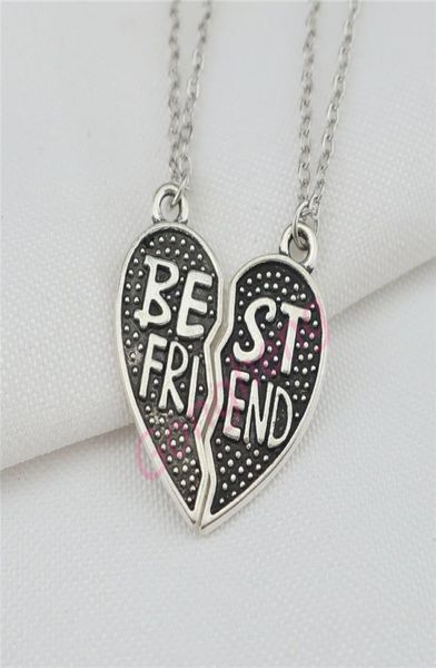 

fashion two letter heart friend necklace good friend necklace friendship pendant necklace whol 1156516, Silver