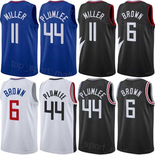 

print basketball man woman brown 21 miller jerseys 11 kenyon martin jr mason plumlee 44 bones hyland 5 paul george 13 kawhi leonard 2 ivica, Black;red