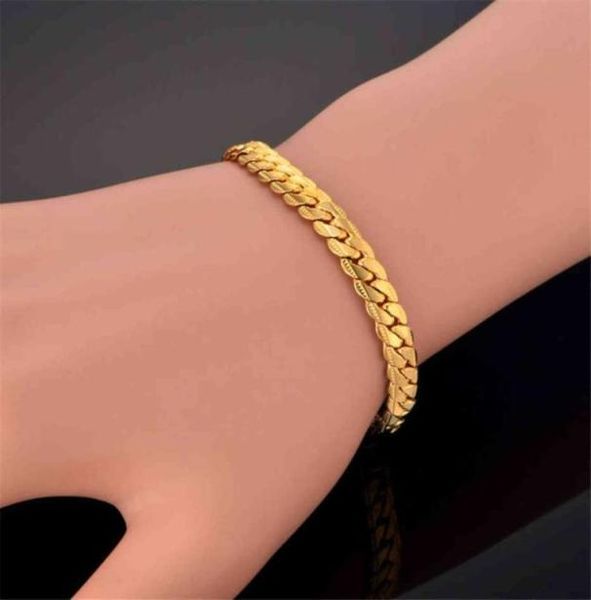 

gold color bracelet for men women curb link chain stainless steel s womens bracelets chains jewelry7704593, Golden;silver