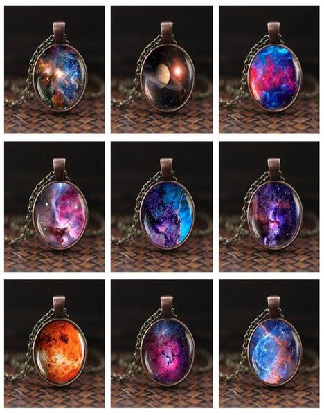 

explosions selling cosmic starry time gemstone glass necklace pendant jewelry wfn553 with chain mix order 20 pieces6696674, Silver