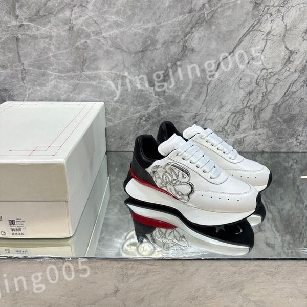 

luxury designer sneakers calfskin casual shoes reflective shoes vintage trainers sneaker leisure shoe platform lace-up xsd221109, Black