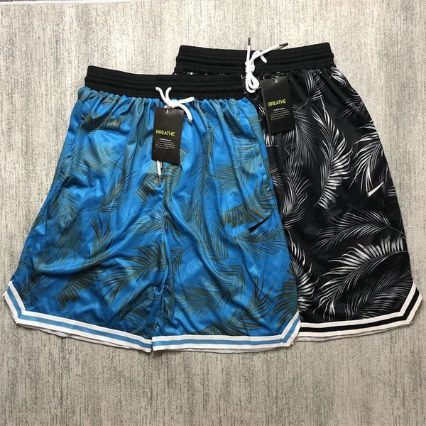 

summer american basketball shorts embroidered feather running loose relaxed training over knee capris for men and women, White;black