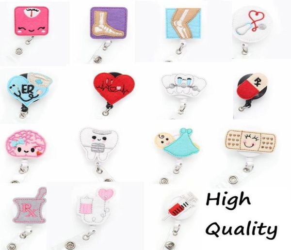 

10 pcslot mix retractable nurse id badge card reel 20100908575510, Gray