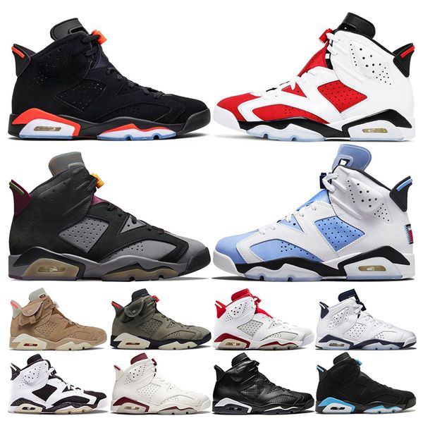 

outdoor 6s basketball shoes unc bordeaux electric green carmine infrared gold hoops hare alternate maroon oreo midnight navy mens womens spo